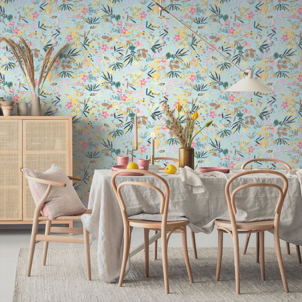 LL-6183 壁紙 のりなし クロス / リリカラ / ライト 花柄【1m単位切り売り】