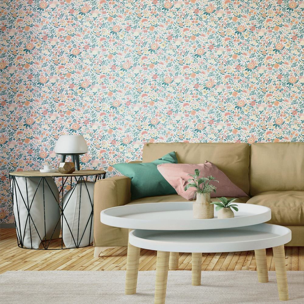 LL-6184 壁紙 のり付き クロス / リリカラ / ライト 花柄【30mパック】