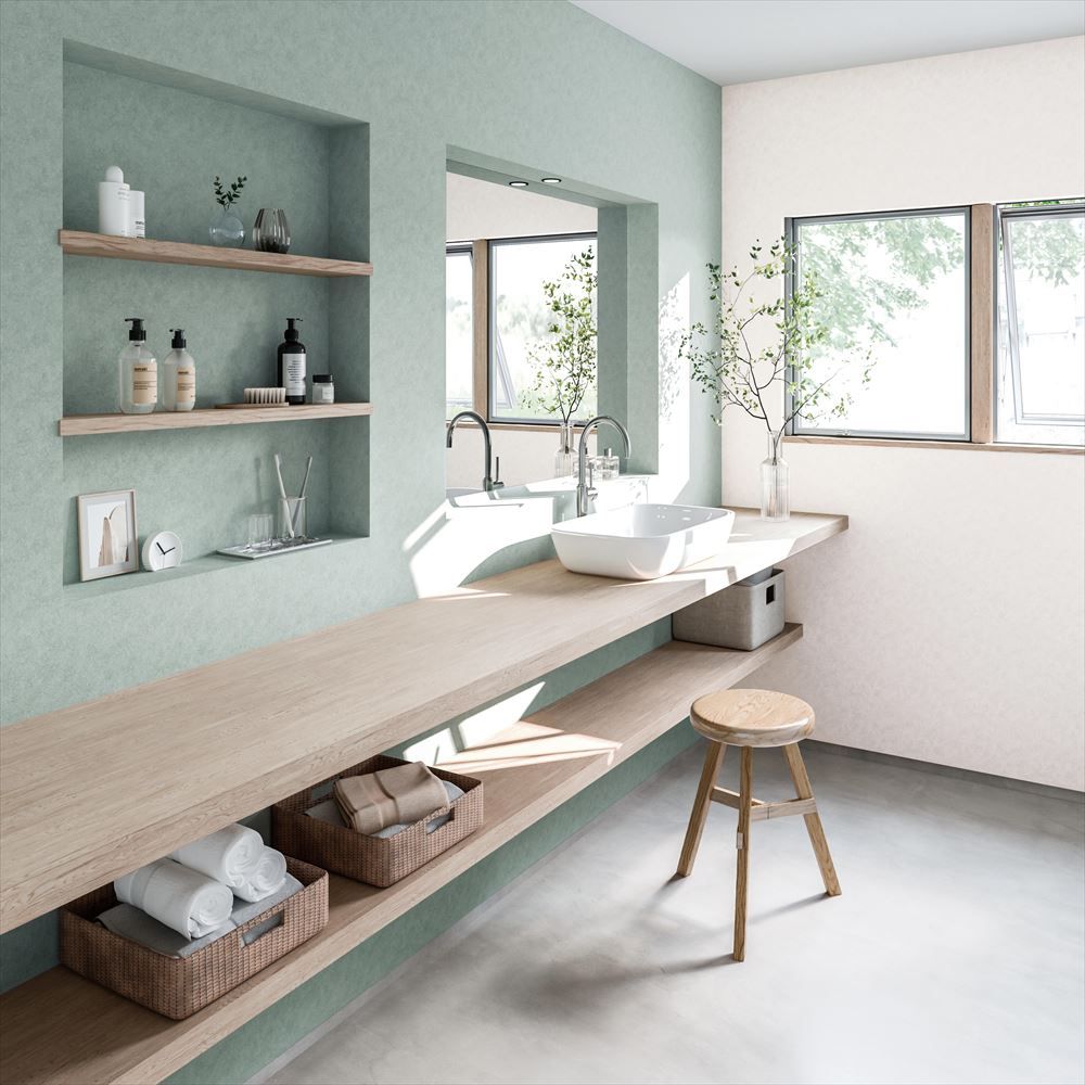 LL-6427 LV-2055 壁紙 のりなし クロス / リリカラ / ライト ブルーの無地【50m巻】