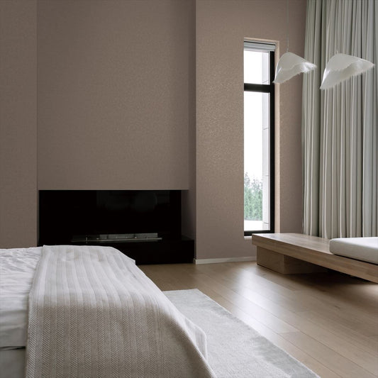 LL-6470 壁紙 のりなし クロス / リリカラ / ライト ブラウンの無地【50m巻】