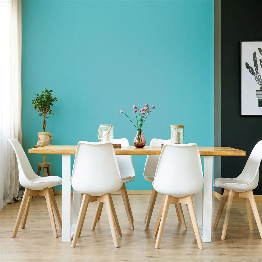 LL-6484 LV-2126 壁紙 のりなし クロス / リリカラ / ライト ブルーの無地【1m単位切り売り】