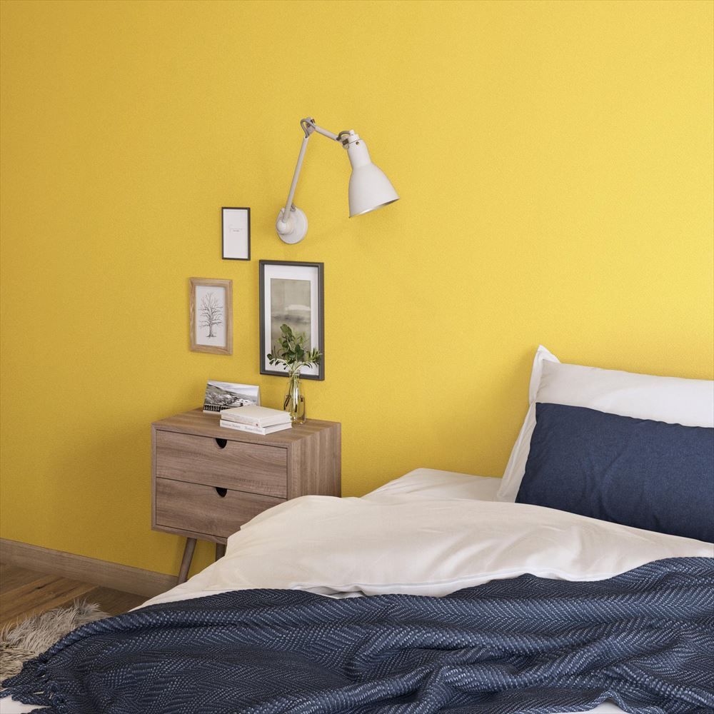 LL-6487 LV-2131 壁紙 のり付き クロス / リリカラ / ライト イエローの無地【30m+施工道具セット】