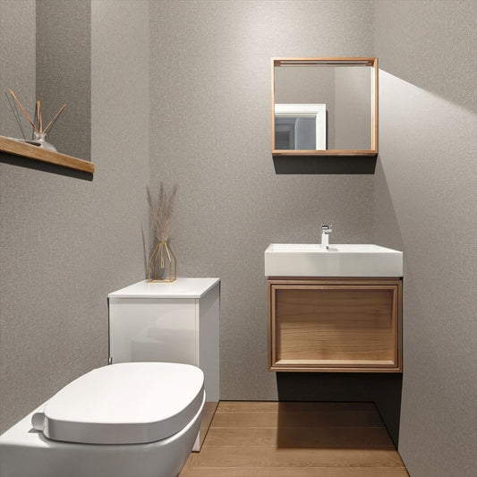 LL-6505 壁紙 のり付き クロス / リリカラ / ライト グレーの無地【10mパック】