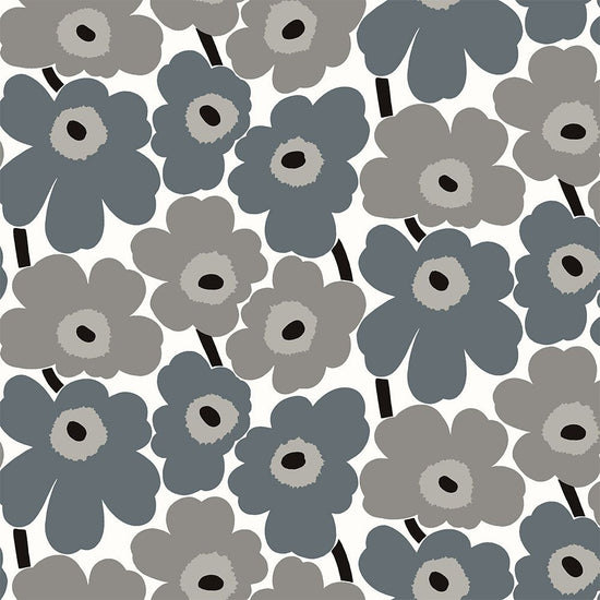 【サンプル】はがせる 壁紙 シール 「marimekko × NU WALLPAPER」Grey Pieni Unikko Peel and Stick Wallpaper / MKS4493