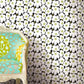 はがせる 壁紙 シール 「marimekko × NU WALLPAPER」Black Pieni Unikko Peel and Stick Wallpaper / MKS4494