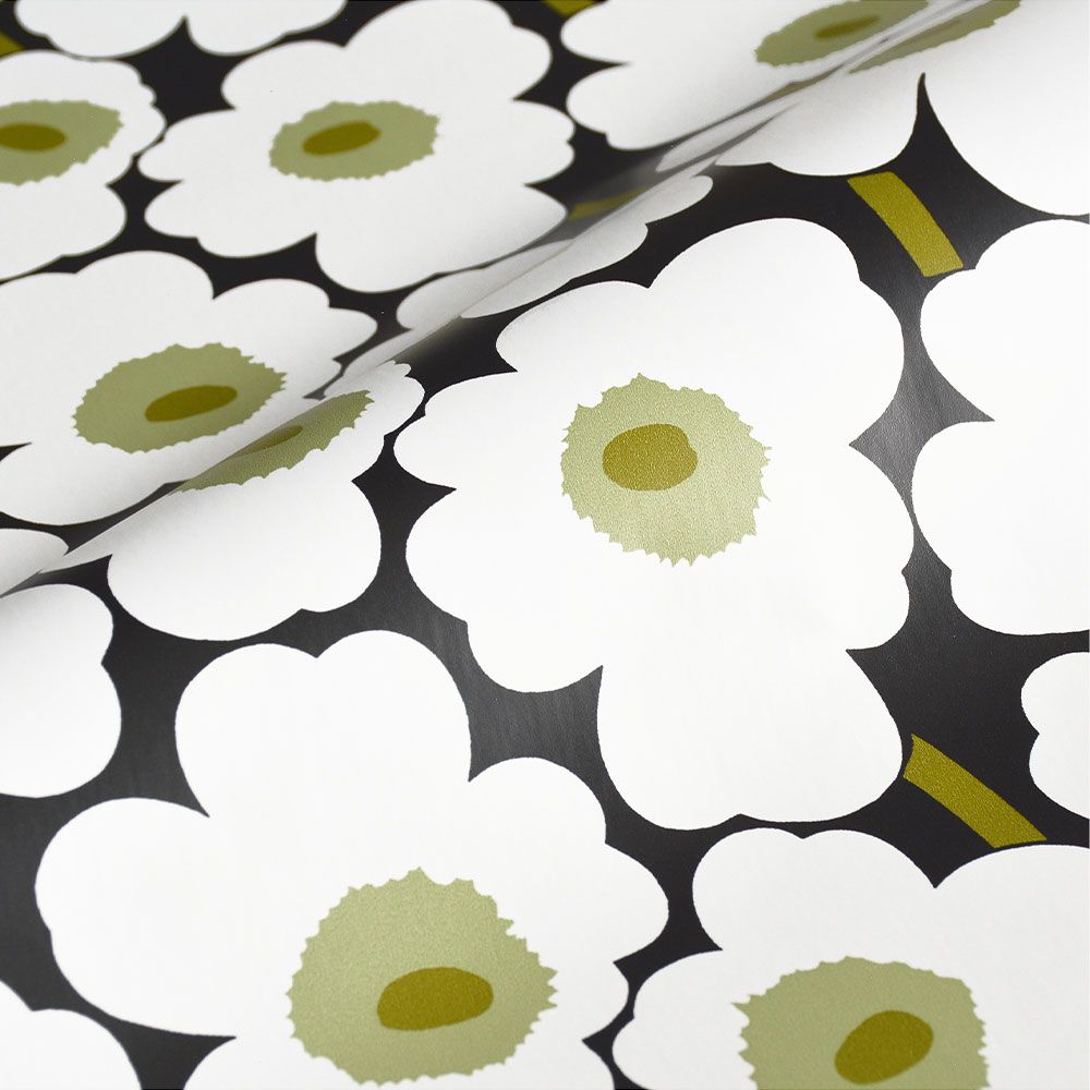 はがせる 壁紙 シール 「marimekko × NU WALLPAPER」Black Pieni Unikko Peel and Stick Wallpaper / MKS4494