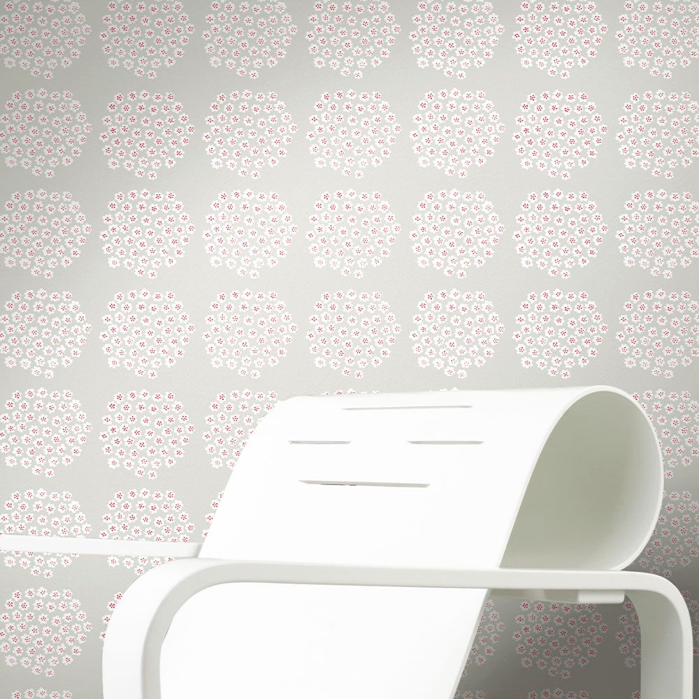 はがせる 壁紙 シール 「marimekko × NU WALLPAPER」Grey Puketti Peel and Stick Wallpaper / MKS4496