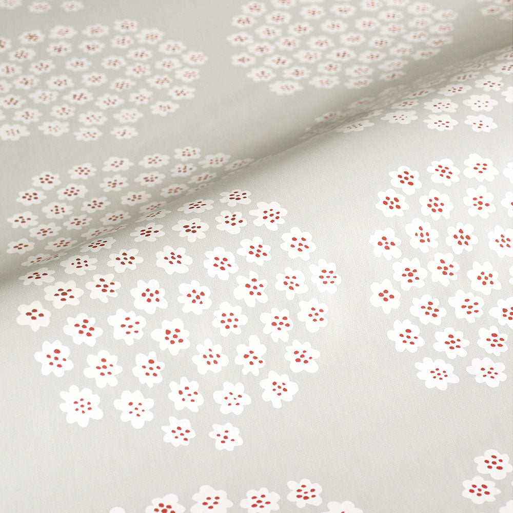 はがせる 壁紙 シール 「marimekko × NU WALLPAPER」Grey Puketti Peel and Stick Wallpaper / MKS4496