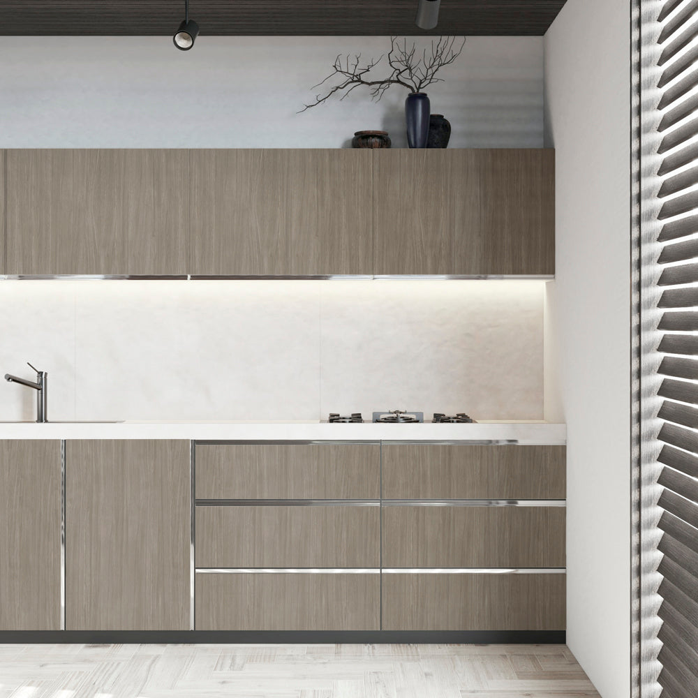 貼ってはがせる シール壁紙 「Hatte me! (ハッテミー)」 リメイクシート ウッド 柾目  (65cm×2.6mサイズ)  MMGG-03 / グレージュ/Medium