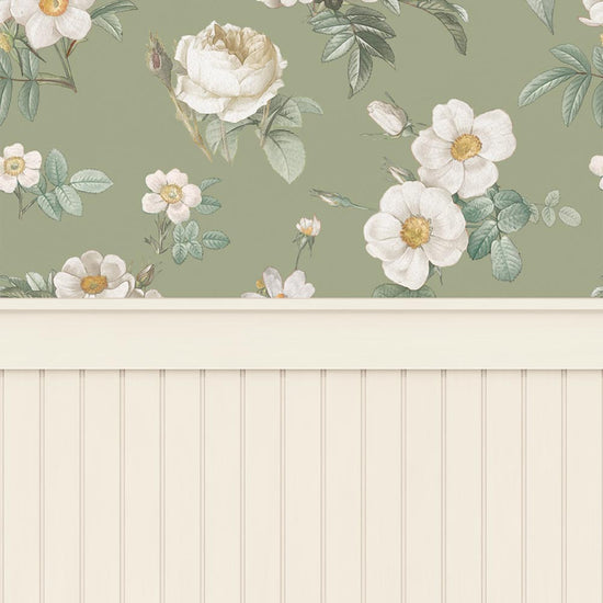 【サンプル】はがせる壁紙 のりなしタイプ パネリングカントリー NMS-CTP01 アールグレイ×はちみつ