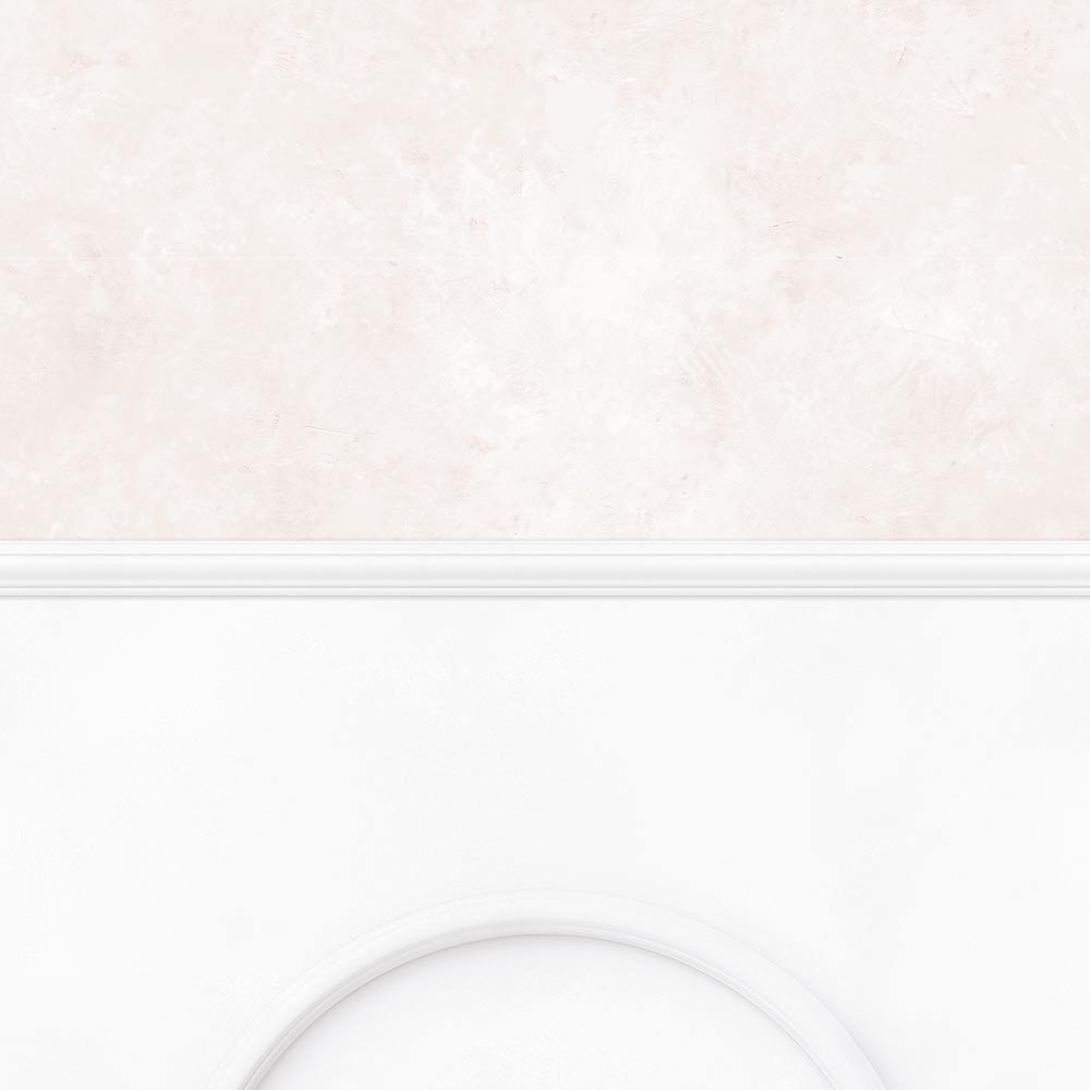 【サンプル】はがせる壁紙 のりなしタイプ パネリングカラーモルタル NMS-MTP03 ペールピンク×ホワイトアーチ