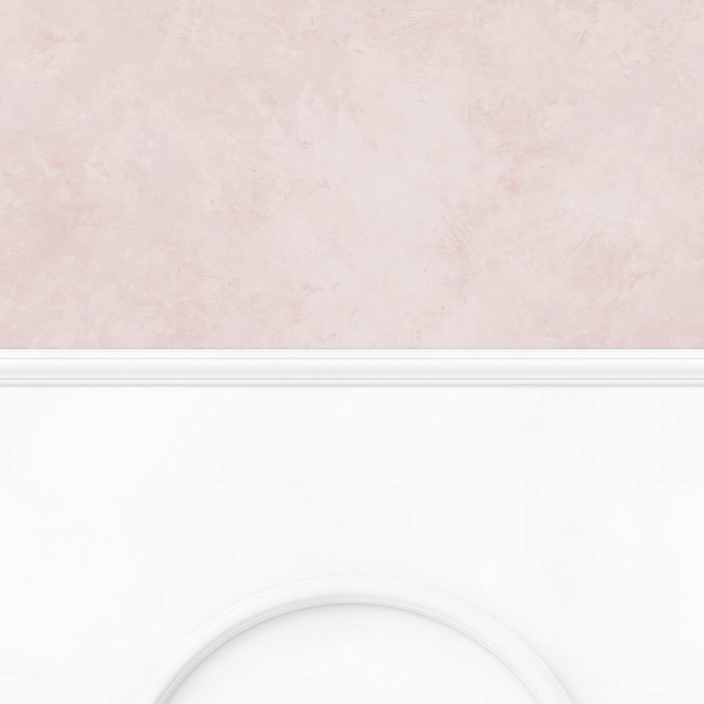 【サンプル】はがせる壁紙 のりなしタイプ パネリングカラーモルタル NMS-MTP04 ピンクグレージュ×ホワイトアーチ