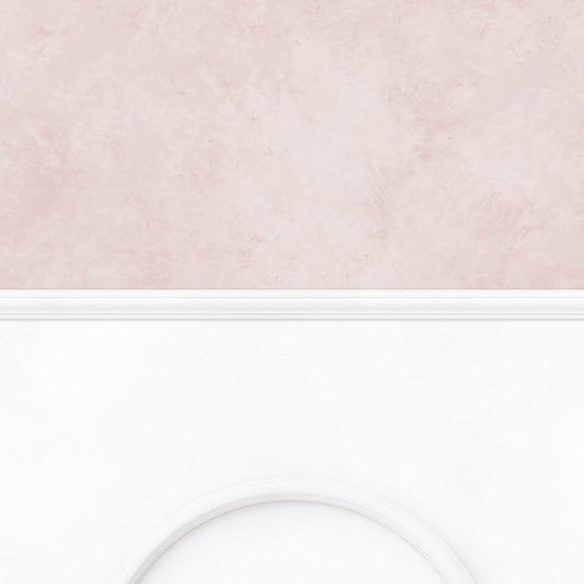 【サンプル】はがせる壁紙 のりなしタイプ パネリングカラーモルタル NMS-MTP04 ピンクグレージュ×ホワイトアーチ