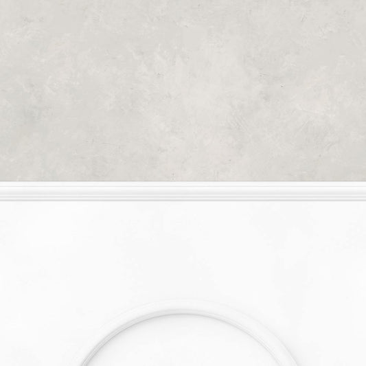 【サンプル】はがせる壁紙 のりなしタイプ パネリングカラーモルタル NMS-MTP06 アッシュグレー×ホワイトアーチ