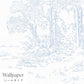 【サンプル】はがせる壁紙 シールタイプ  Mon Sucrier トワル柄 トワル・ガーデン TMS-TG01 スカイ