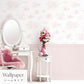 はがせる壁紙 シールタイプ パネリングトワル (49cm×3mサイズ) TMS-TGP02 ロゼ×花冠