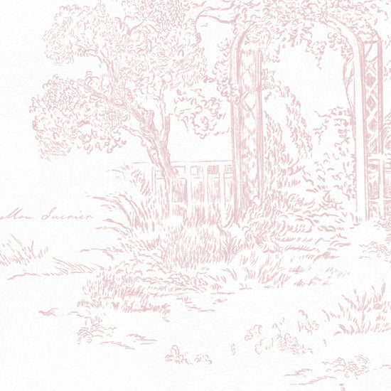 【サンプル】はがせる壁紙 のりなしタイプ  Mon Sucrier トワル柄 トワル・ガーデン NMS-TG02 ロゼ