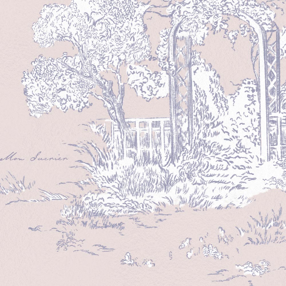 【サンプル】はがせる壁紙 のりなしタイプ  Mon Sucrier トワル柄 トワル・ガーデン NMS-TG05 ペタル