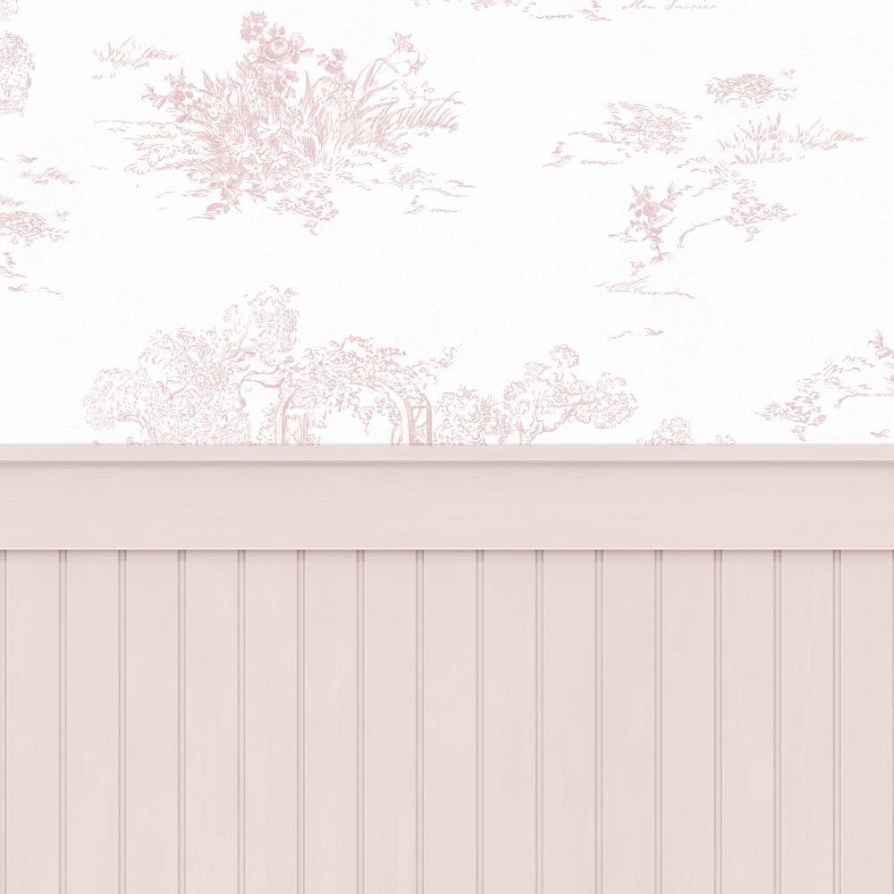 【サンプル】はがせる壁紙 のりなしタイプ パネリングトワル NMS-TGP02 ロゼ×花冠