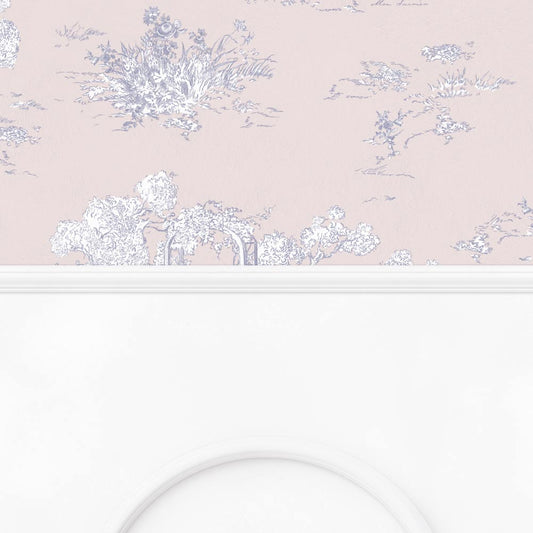 【サンプル】はがせる壁紙 のりなしタイプ パネリングトワル NMS-TGP05 ペタル×ホワイトアーチ