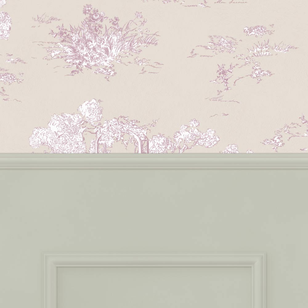 【サンプル】はがせる壁紙 のりなしタイプ パネリングトワル NMS-TGP06 シャトー×グリーンスクエア