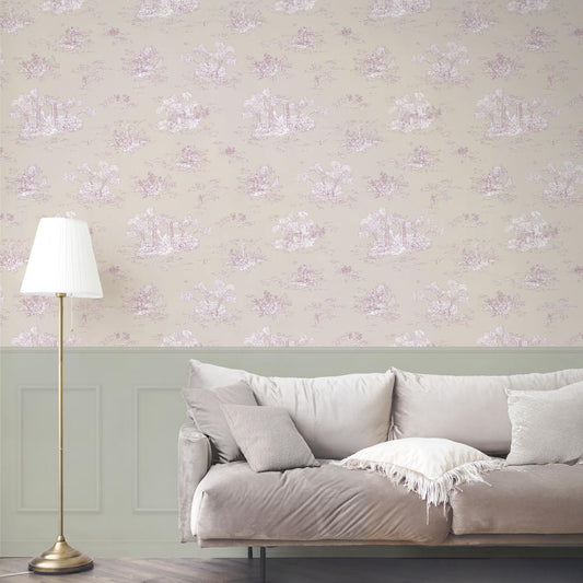 はがせる壁紙 のりなしタイプ パネリングトワル (49cm×3mサイズ) NMS-TGP06 シャトー×グリーンスクエア