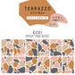 貼ってはがせる TERRAZZO Sticker テラゾーステッカー アンニュイカラーズ 1枚売り 消臭マットタイプ MTST-TRZ-EC01 【メール便で発送】