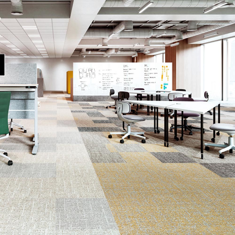 業務用タイルカーペット サンゲツ NT700 NTH-7130 D-ecoシリーズ DUNGAREE SHAKE CRAFT D ダンガリー・シェイク・クラフト D 【1枚単位】 NTH-71305 のりなし 重歩行 制電 土足OK オフィス