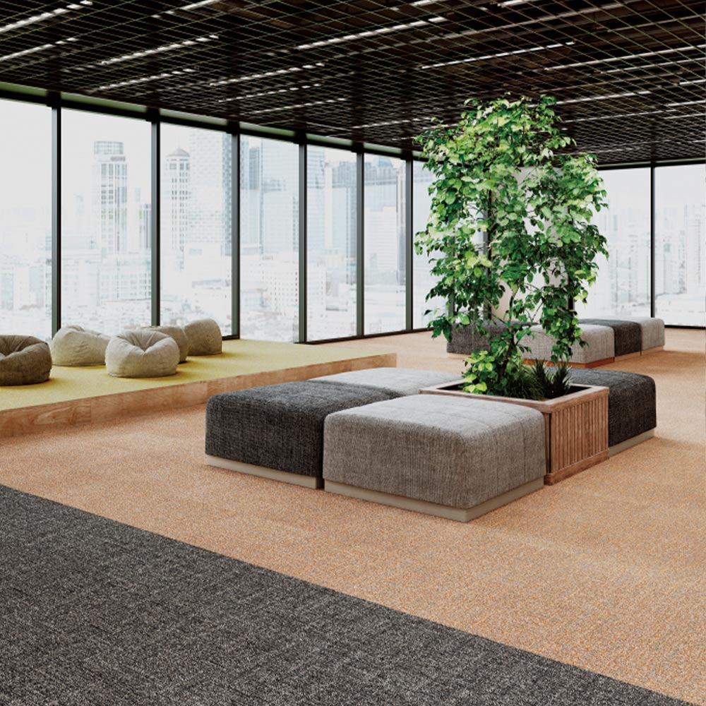 業務用タイルカーペット サンゲツ NT700 NTH-7130 D-ecoシリーズ DUNGAREE SHAKE CRAFT D ダンガリー・シェイク・クラフト D 【1ケース（20枚）単位】 NTH-71306 のりなし 重歩行 制電 土足OK オフィス