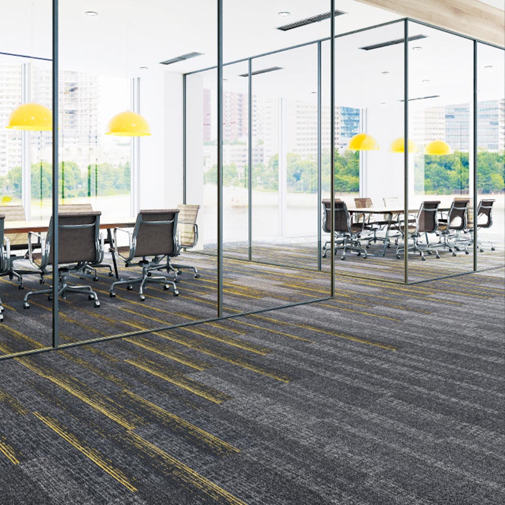 業務用タイルカーペット サンゲツ NT700 NTH-8100 シリーズ CHAMBRAY ACCENT PLANK Ⅱ シャンブレー・アクセントプランクⅡ 【1枚単位】 NTH-81003 のりなし 重歩行 制電 土足OK オフィス