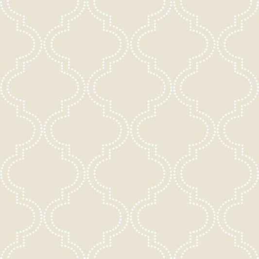 【サンプル】はがせる 壁紙 シール 「NU WALLPAPER」 Taupe Quatrefoil Peel And Stick WALLPAPER / NU1425