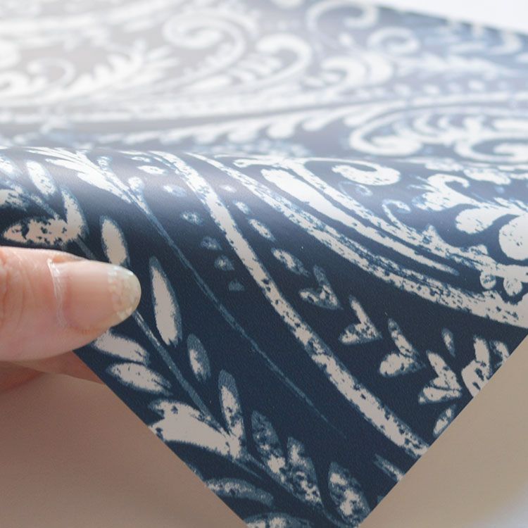 はがせる 壁紙 シール 「NU WALLPAPER」 Bohemian Damask Indigo Peel and Stick Wallpaper / NU1689