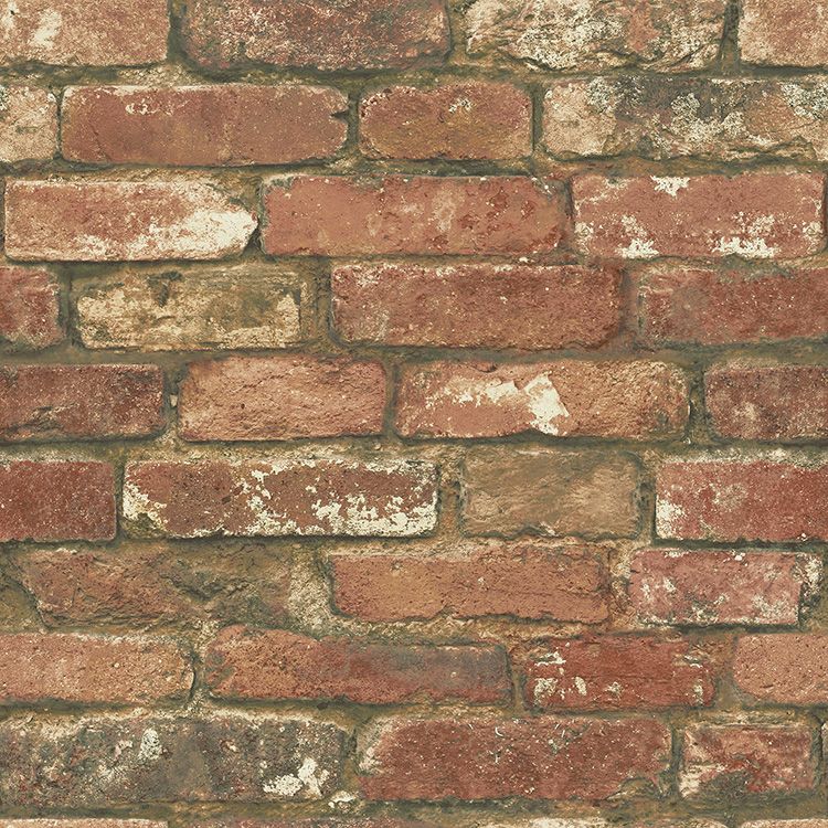 はがせる 壁紙 シール 「NU WALLPAPER」 West End Brick Peel and Stick Wallpaper / NU2088 (NU2214)