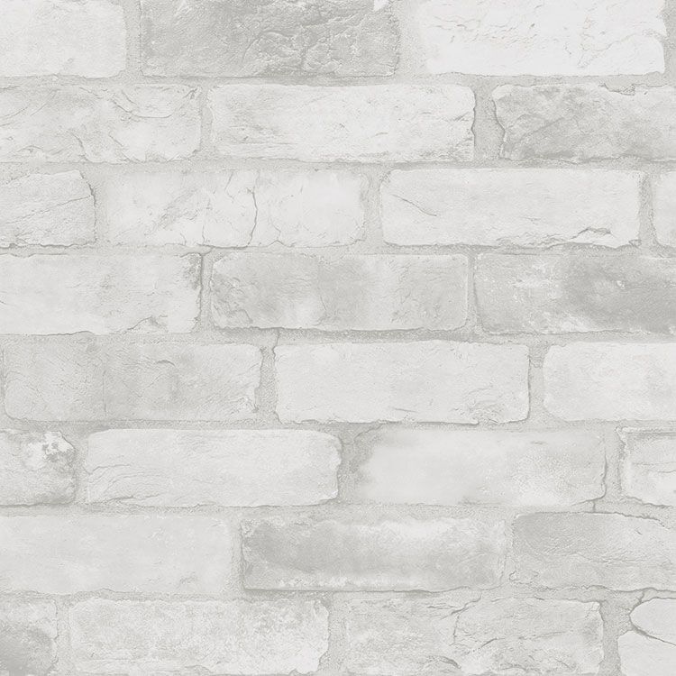 はがせる 壁紙 シール 「NU WALLPAPER」 LOFT WHITE BRICK / NU2218