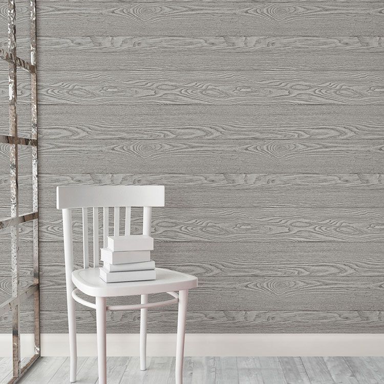 はがせる 壁紙 シール 「NU WALLPAPER」 Grey Salvaged Wood Peel And Stick Wallpaper / NU2240