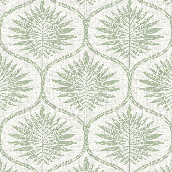 【サンプル】はがせる 壁紙 シール 「NU WALLPAPER」Green Primitive Leaves Peel and Stick Wallpaper / NUS3621