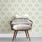 はがせる 壁紙 シール 「NU WALLPAPER」Green Primitive Leaves Peel and Stick Wallpaper / NUS3621