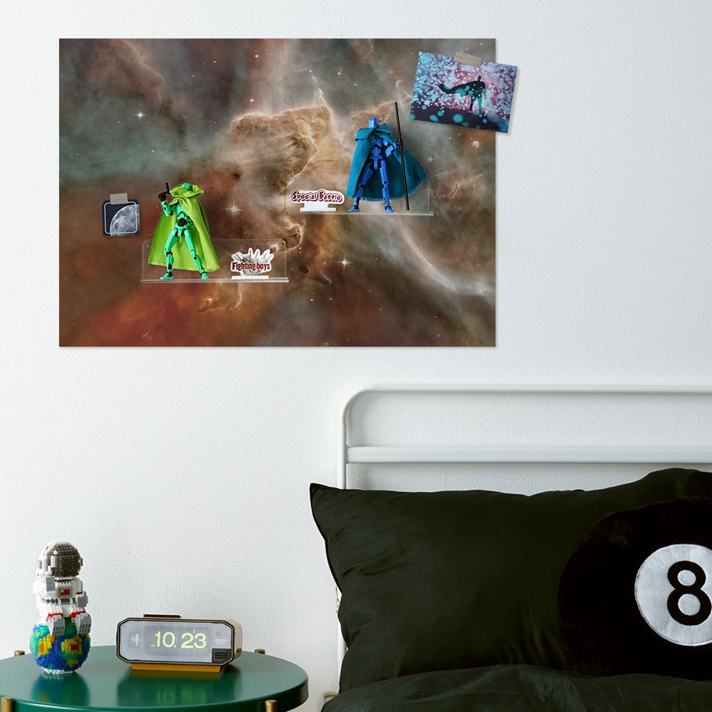 貼り方が選べる 推しデコ背景シート はがせる粉のり付 混沌の星雲 NOD02/スクエア