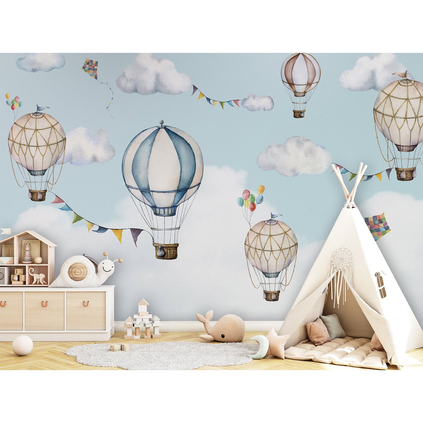 はがせるミューラル壁紙 のりなし Oliver Robins Balloon Bonanza W13340