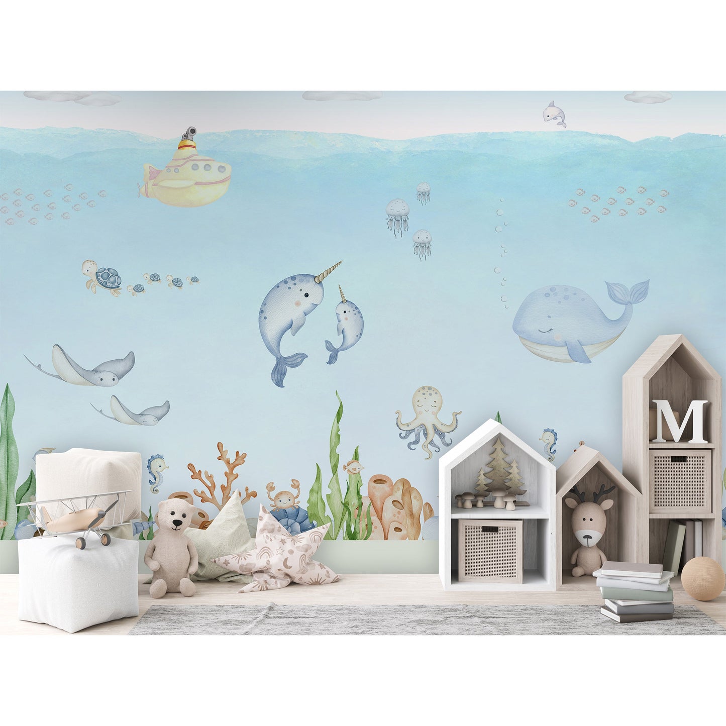 はがせるミューラル壁紙 のりなし Oliver Robins Ocean Joy W13348