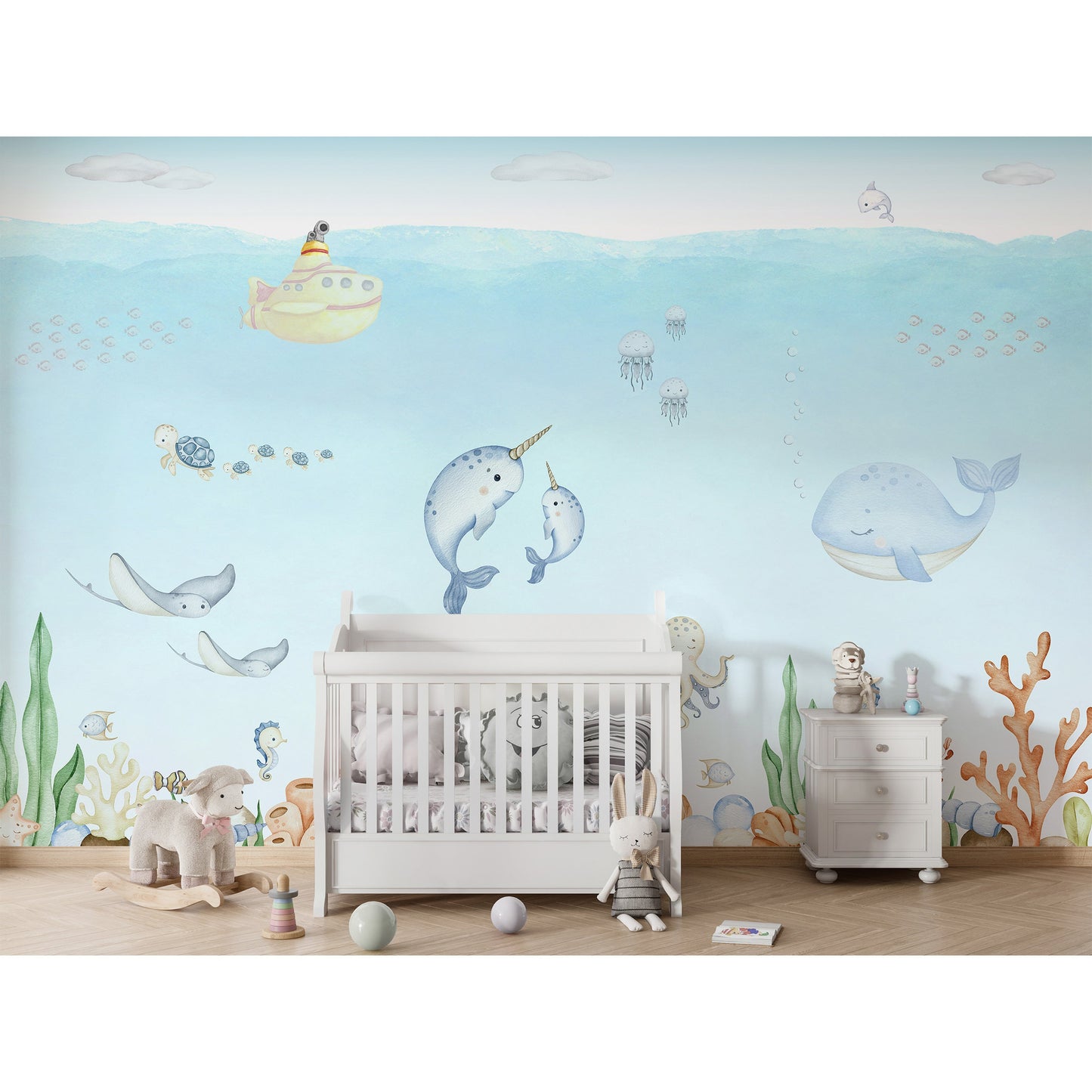 はがせるミューラル壁紙 のりなし Oliver Robins Ocean Joy W13348