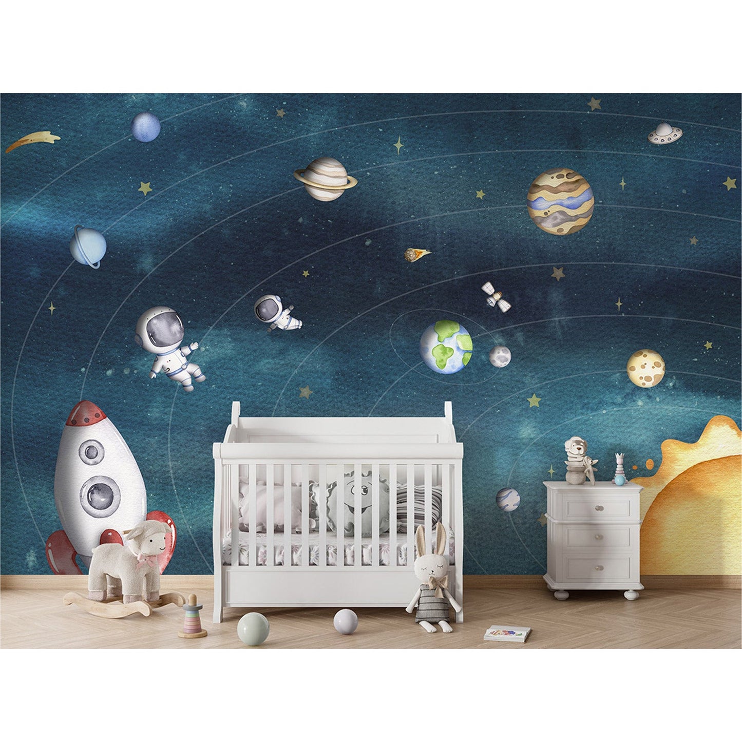 はがせるミューラル壁紙 のりなし Oliver Robins Space Joy W13905