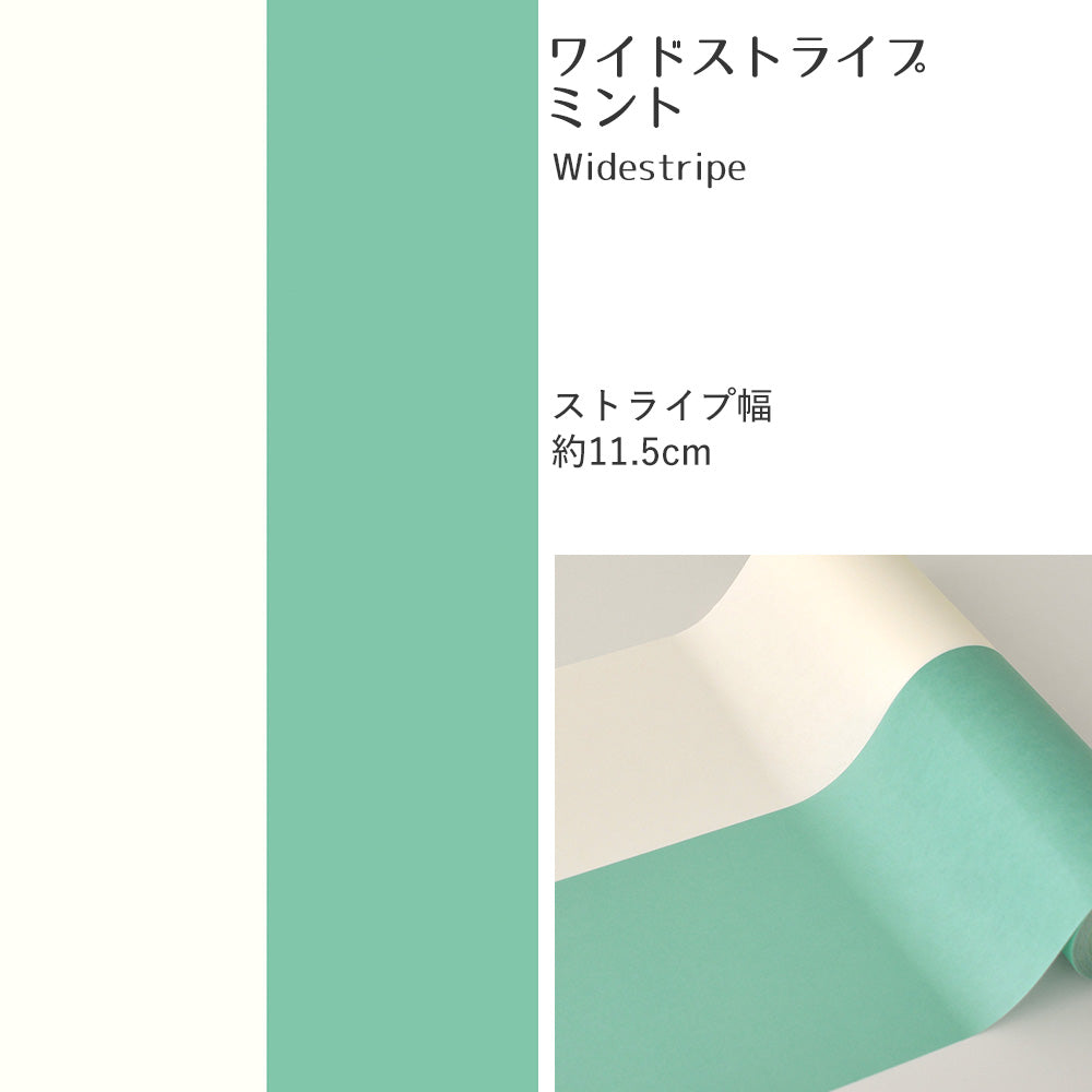 在庫限り【5本セット】EASY WALL TAPE ワイドストライプ/ミント EWT40 イージーウォールテープ （幅23cm×6m）