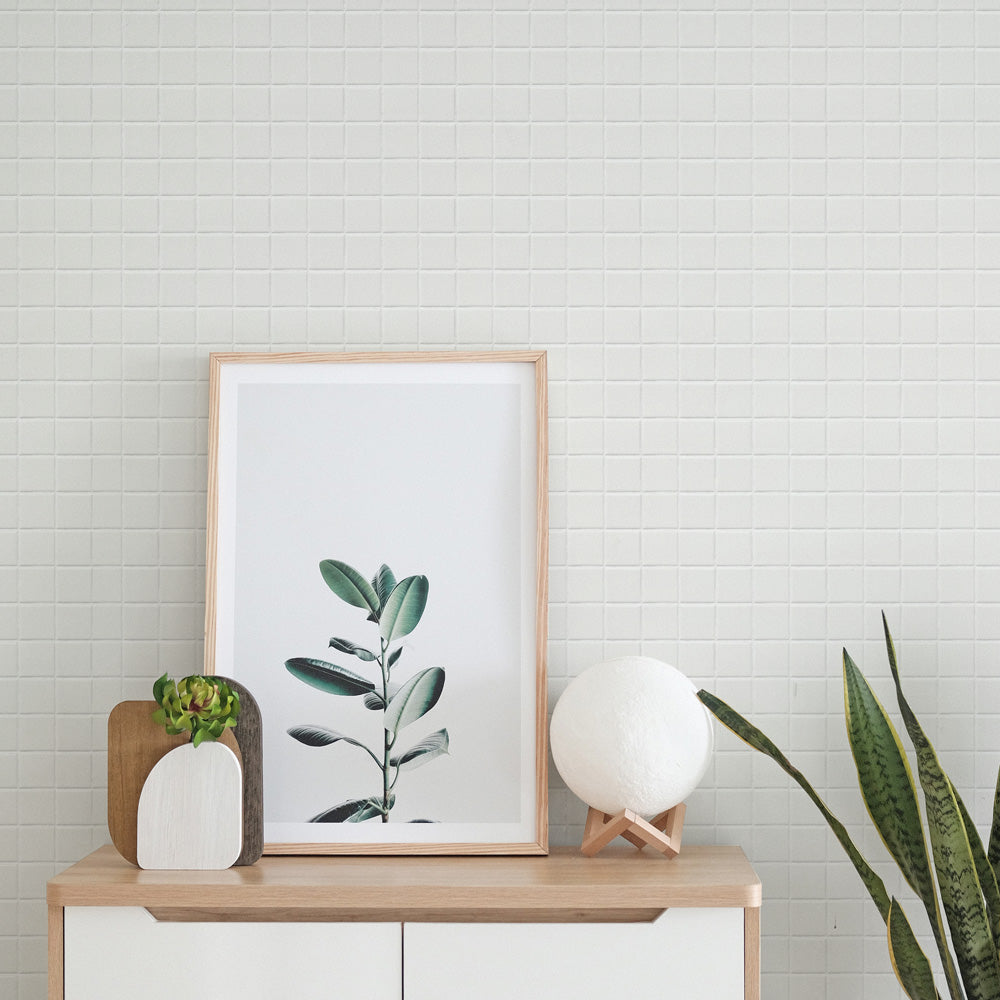 【3本セット】EASY WALL TAPE 小さめスクエアタイル/ホワイト EWT16 イージーウォールテープ （幅23cm×6m）