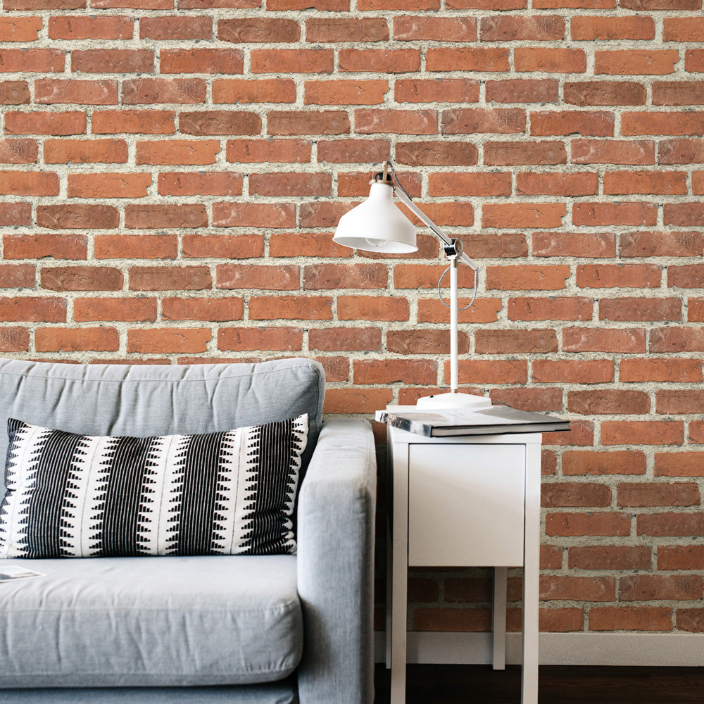 【5本セット】EASY WALL TAPE カフェブリック/レッド EWT28 イージーウォールテープ （幅23cm×6m）