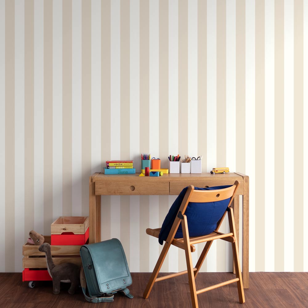 【3本セット】EASY WALL TAPE ストライプ/クリーム EWT38 イージーウォールテープ （幅23cm×6m）