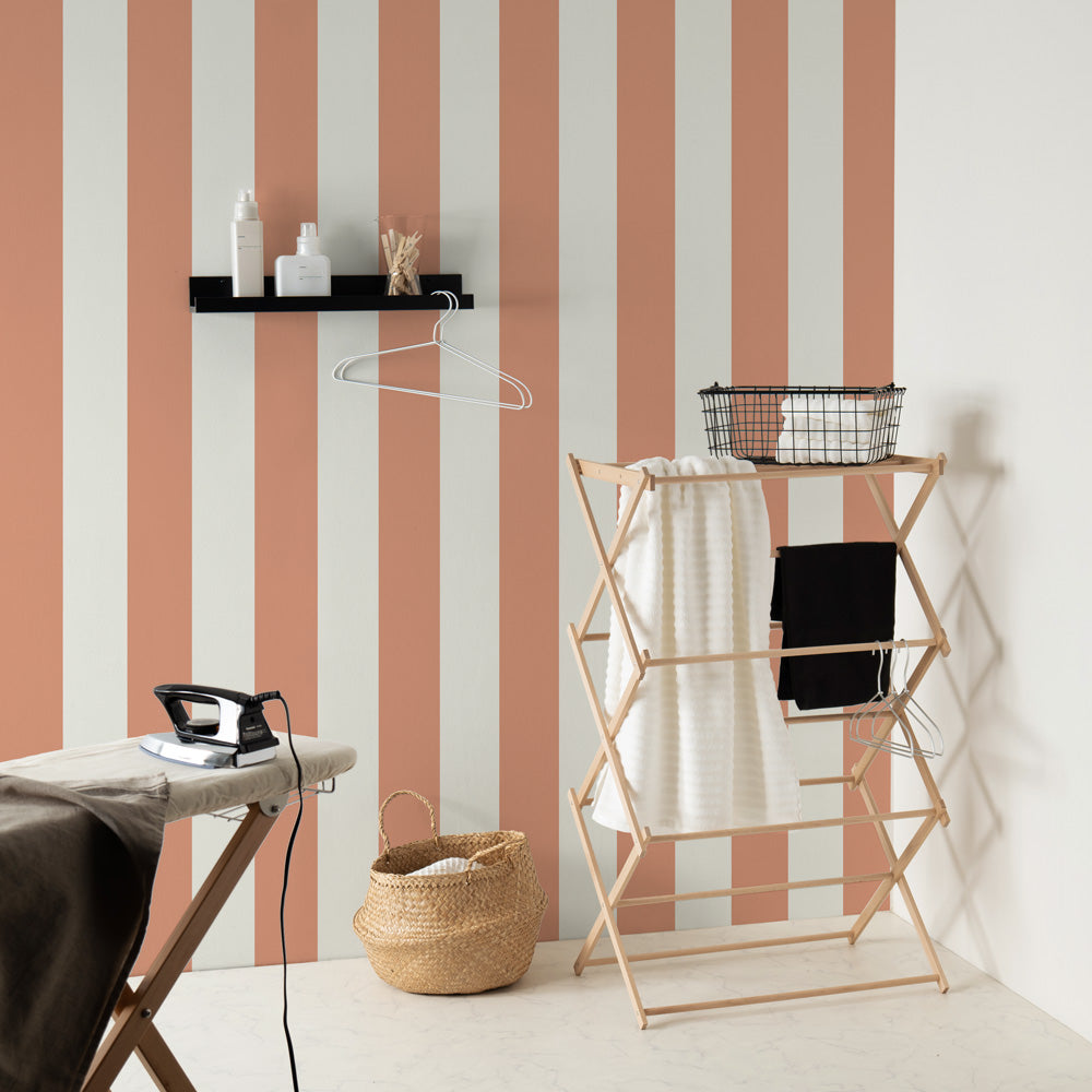 在庫限り【5本セット】EASY WALL TAPE ワイドストライプ/サーモンピンク EWT41 イージーウォールテープ （幅23cm×6m）