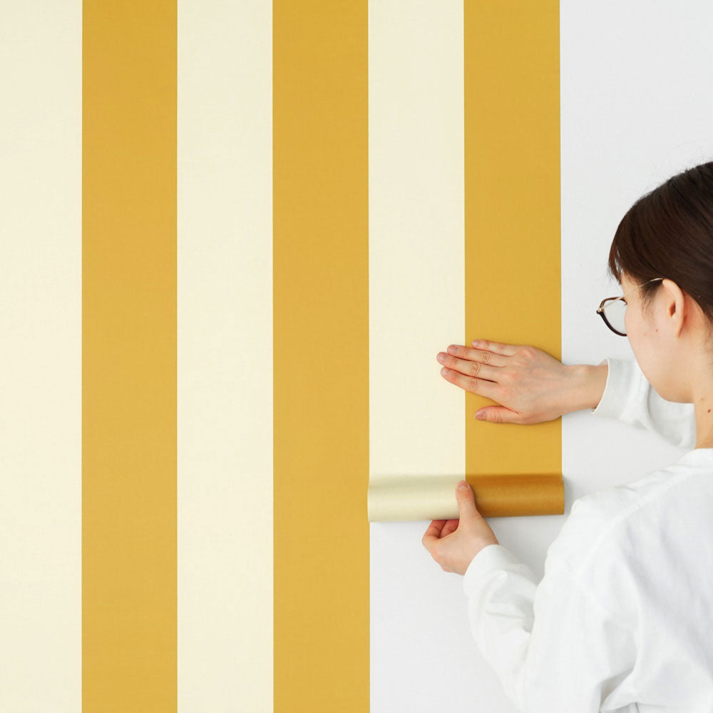 【3本セット】EASY WALL TAPE ワイドストライプ/マスタード EWT49 イージーウォールテープ （幅23cm×6m）