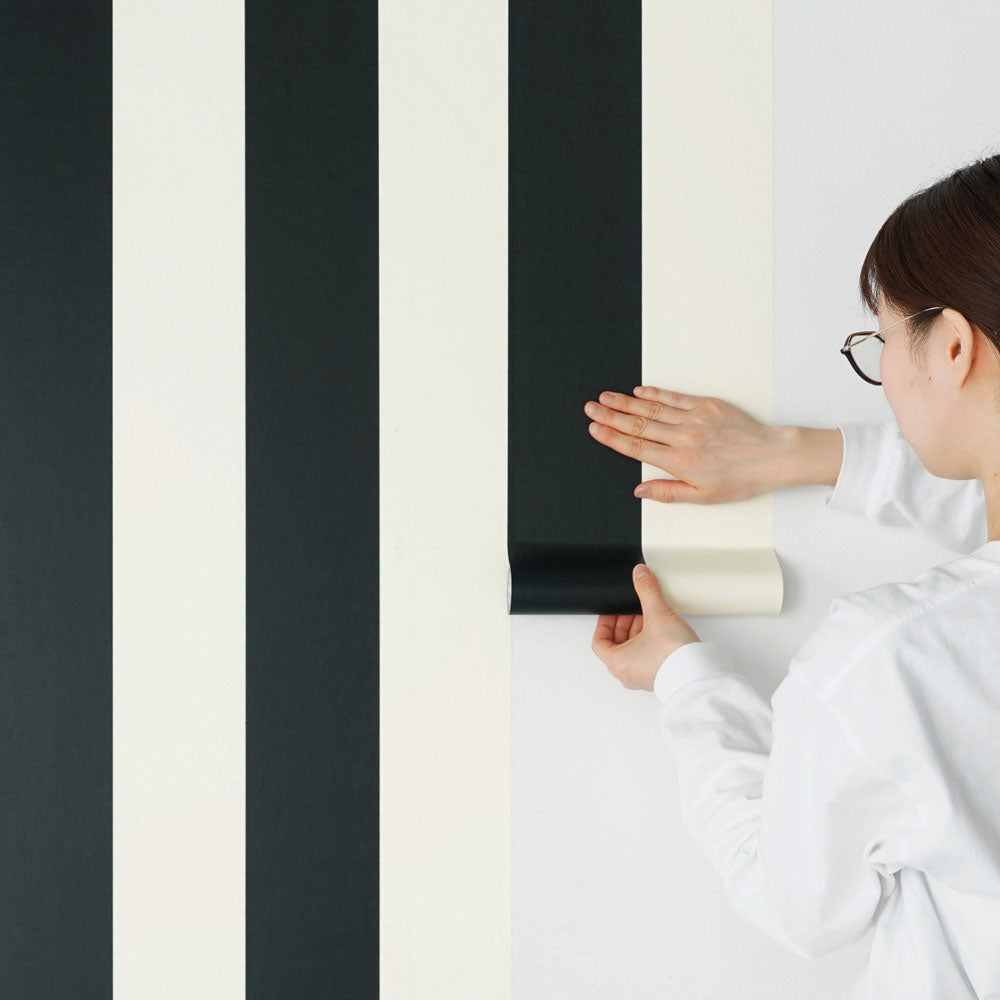 在庫限り【3本セット】EASY WALL TAPE ワイドストライプ/ブラック EWT50 イージーウォールテープ （幅23cm×6m）