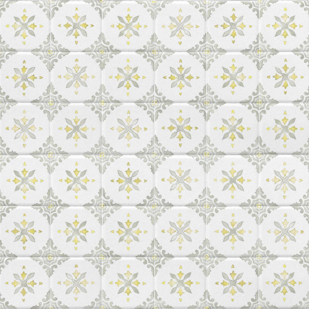 貼ってはがせる 床リメイクシート「Hatte me Floor (ハッテミーフロア)」オーアタイル(65cm×3mサイズ) ムーンストーン